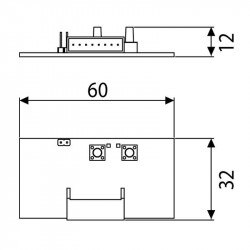 Dimensions du radiorécepteur Roger Technology H93/RX2RC/I