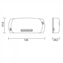 Dimensions du radiorécepteur Roger Technology R93/RX12A/U