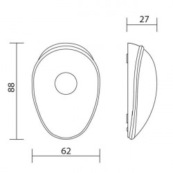 Dimensions de la photocellule d'extérieur Roger Technology R90/F4ES