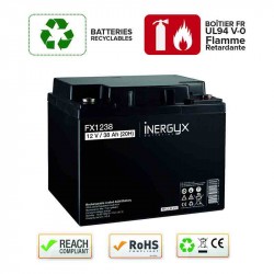 Batterie rechargeable 12 V DC 38 Ah Izyx FX1238