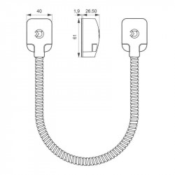 Dimensions du passage de câble Izyx DLXT40