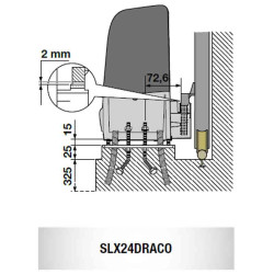 Dimensions du motoréducteur SLX24DRACO