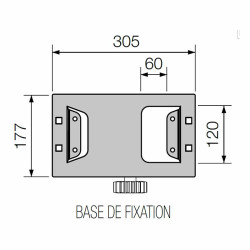 Dimensions du motoréducteur SLACE601