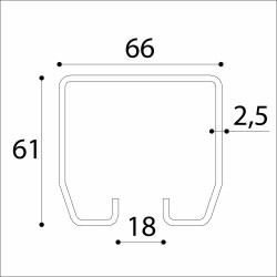 Dimensions du monorail de la série EASY ADEM 995/3