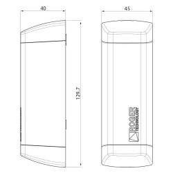 Dimensions d'une photocellule d'extérieur ajustable Roger Technology M90/F2ESO