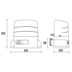 Dimensions du motoréducteur Roger Technology R30/804