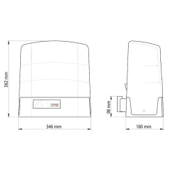 Dimensions du motoréducteur Roger Technology G30/2204