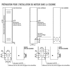 Préparation pour l'installation du motoréducteur High Speed Brushless Roger Technology TW90/620/HS