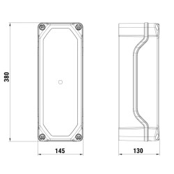 Dimensions de la boite de la centrale de commande Roger Technology F70/IPU36/BOX/SL