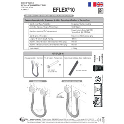 Dimensions du passage de câble Sewosy EFLEX 10