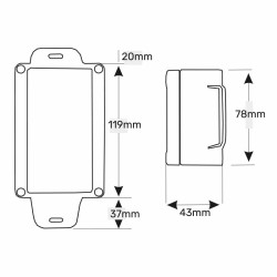 Dimensions du récepteur pour détecteurs de véhicules Gilbert AERF 006739