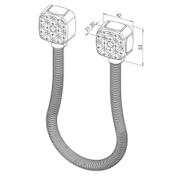 Dimensions du passage de câble Sewosy EFLEX 10