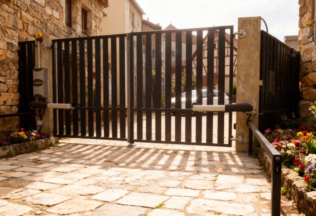 Portail à battants avec motorisation