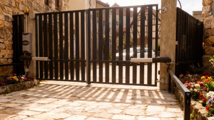 Portail à battants avec motorisation